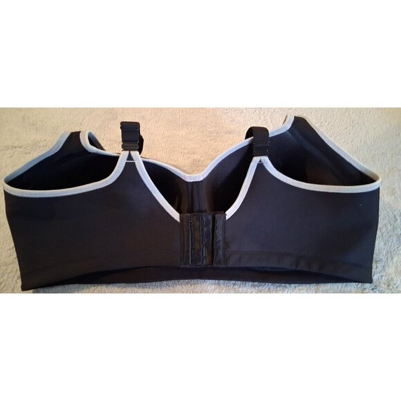 Vanity Fair 71500 Black Gray Full Figure Wireless Sports Bra Sz 42DD - Picture 4 of 5